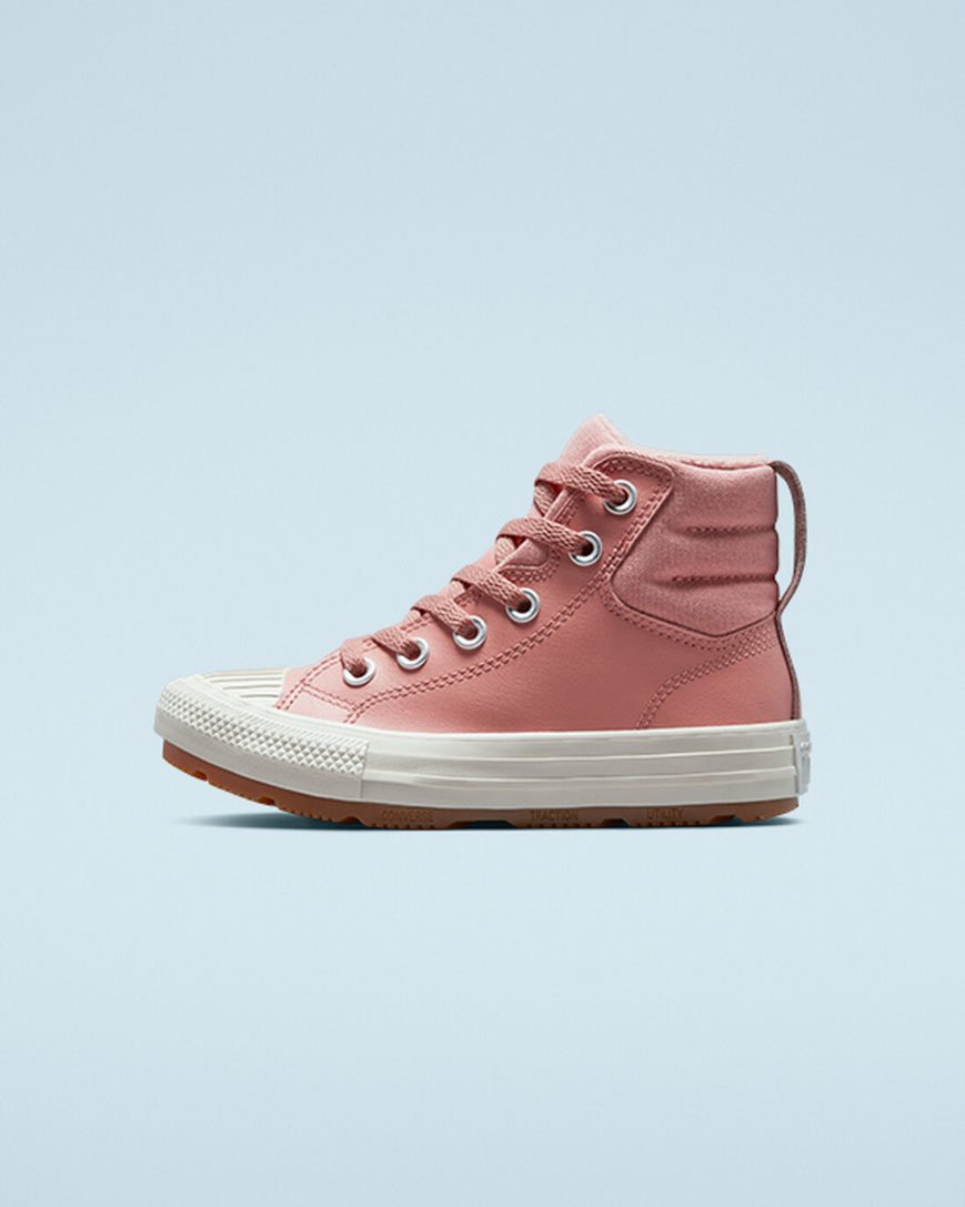 Chlapecké Boty Vysoké Converse Læder Chuck Taylor All Star Berkshire Boot Color Růžové | CZ YZHW49